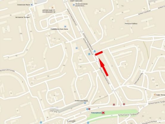 Схема рекламной плоскости по адресу вул. Юрія Кондратюка , 11 Схема рекламной плоскости по адресу вул. Юрія Кондратюка , 11