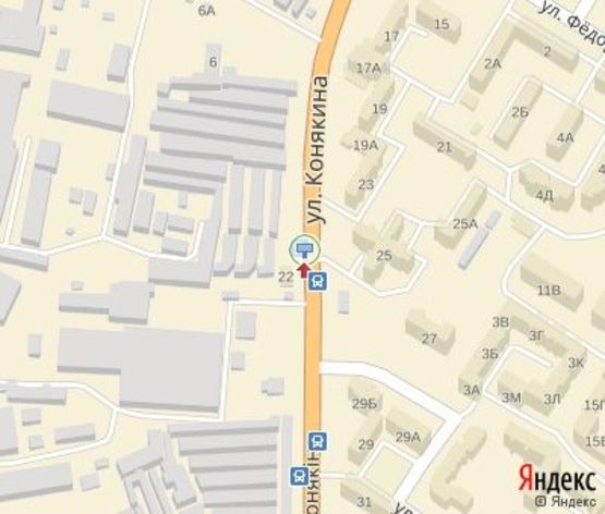 Схема рекламной плоскости по адресу Конякина ул., 22 (напротив ресторана "Вогнем і Мечем") Схема рекламной плоскости по адресу Конякина ул., 22 (напротив ресторана "Вогнем і Мечем")