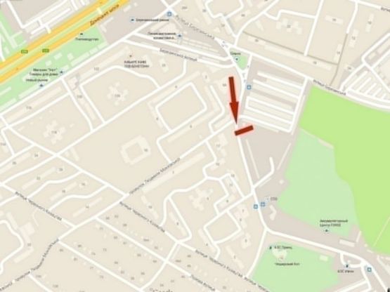 Схема рекламної площини за адресою вул. Марії Лисиченко, автостоянка/ул. Героев Гражданской войны, автостоянка