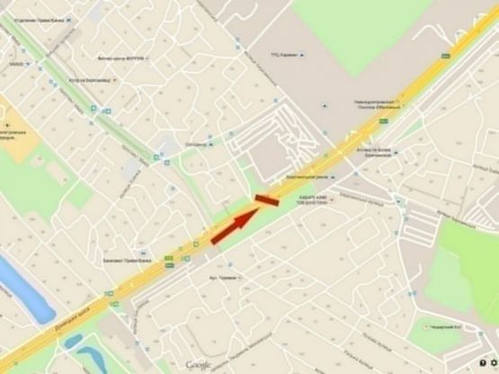 Схема рекламної площини за адресою Донецьке шосе, за ринком "Березинський", з центру/Донецкое шоссе, за рынком "Березинский", из центра, перед поворотом к ТЦ Караван Схема рекламної площини за адресою Донецьке шосе, за ринком "Березинський", з центру/Донецкое шоссе, за рынком "Березинский", из центра, перед поворотом к ТЦ Караван