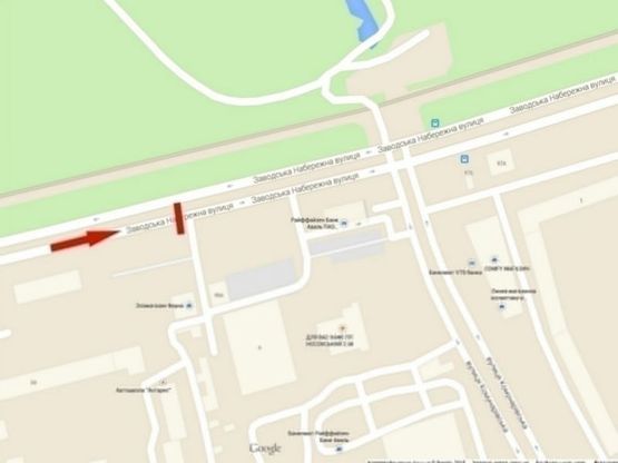 Схема рекламної площини за адресою вул. Наб. Заводська, 4, (супермаркет "СІЛЬПО")/ул. Наб. Заводская, 4 (супермаркет "СИЛЬПО") McDonald's, станция метро Покровская, рынок