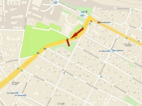 Схема рекламной плоскости по адресу пр-т. Івана Мазепи - БК "Ілліча"/пр. Петровского - ДК "Ильича"