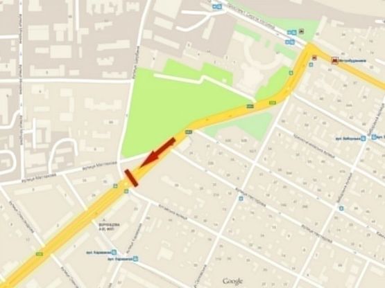 Схема рекламной плоскости по адресу пр-т. Івана Мазепи - вул. Кості Гордієнка "АТБ - маркет"/пр. Петровского - ул. Матлахова магазин "АТБ - маркет"