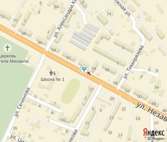 Схема рекламной плоскости по адресу Независимости ул., 60