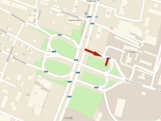 Схема рекламної площини за адресою вул. Каштанова - пр-т. Слобожанський, АЗС /ул. Каштановая - пр. газеты "Правда", АЗС Схема рекламної площини за адресою вул. Каштанова - пр-т. Слобожанський, АЗС /ул. Каштановая - пр. газеты "Правда", АЗС