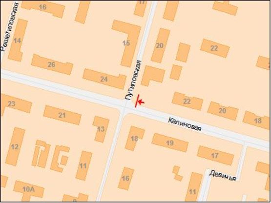 Схема рекламной плоскости по адресу вул.Калинова, 22/ул.Калиновая, 22