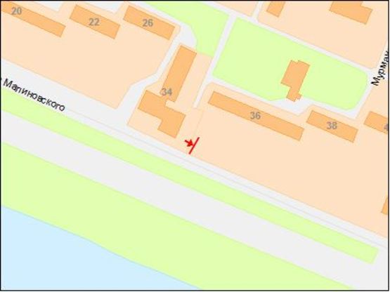 Схема рекламної площини за адресою вул.Малиновського, 34/ул.Малиновского, 34, рядом Центральный мост, ТЦ Вавилон, супермаркет Фоззи Схема рекламної площини за адресою вул.Малиновського, 34/ул.Малиновского, 34, рядом Центральный мост, ТЦ Вавилон, супермаркет Фоззи