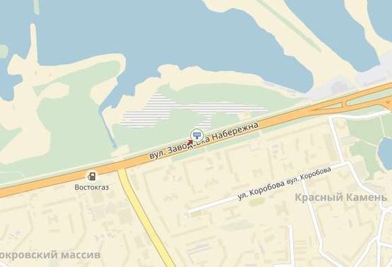 Схема рекламної площини за адресою вул. НабережнаЗаводська до центру/ул. Набережная Заводская, в центр Схема рекламної площини за адресою вул. НабережнаЗаводська до центру/ул. Набережная Заводская, в центр