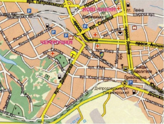 Схема рекламної площини за адресою Вул. М. Грушевського,14а в центр/ул. Михаила Грушевского, 14а, в центр