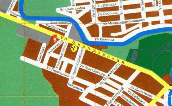 Схема рекламной плоскости по адресу вул. Дніпровська, 8, в центр/Днепровская ул. 8, в центр