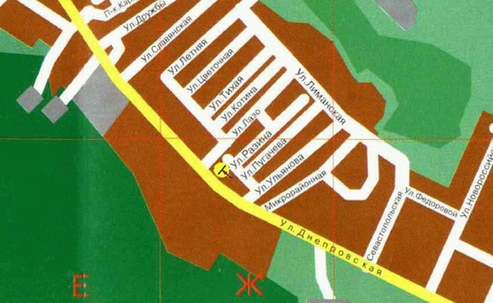 Схема рекламної площини за адресою вул. Дніпровська, 316, біля Авторинку, з центру/Днепровская ул. 316, возле Авторынка, из центра