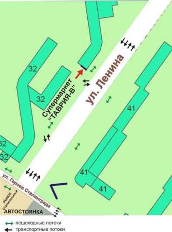 Схема рекламной плоскости по адресу пр.Мира,30, №42-Верх