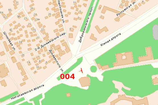 Схема рекламної площини за адресою Днепропетровская дор.- пр-т Добровольского