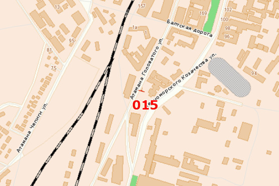 Схема рекламной плоскости по адресу ул. Атамана Головатого, 102