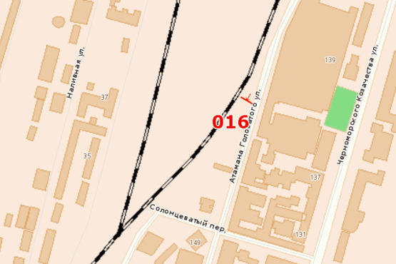 Схема рекламной плоскости по адресу ул. Атамана Головатого, 98 ("Тотус")