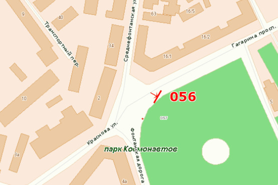 Схема рекламної площини за адресою ул. Среднефонтанская - Гагарина Схема рекламної площини за адресою ул. Среднефонтанская - Гагарина