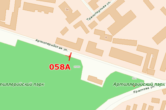 Схема рекламной плоскости по адресу ул. Артиллерийская, 11 (напротив) Схема рекламной плоскости по адресу ул. Артиллерийская, 11 (напротив)