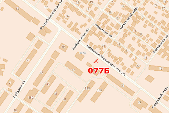 Схема рекламной плоскости по адресу ул. Малиновского (Рорус)