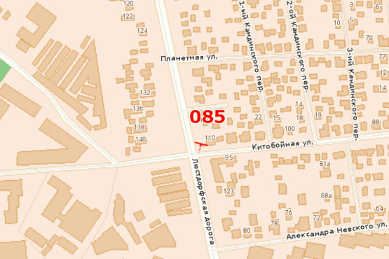 Схема рекламної площини за адресою 5 ст. Люстдорфской дор. - ул. Китобойная