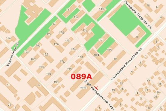 Схема рекламной плоскости по адресу ул.Комарова, 3