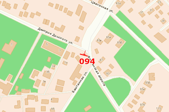 Схема рекламної площини за адресою 10 ст. Фонтана - Боштанная