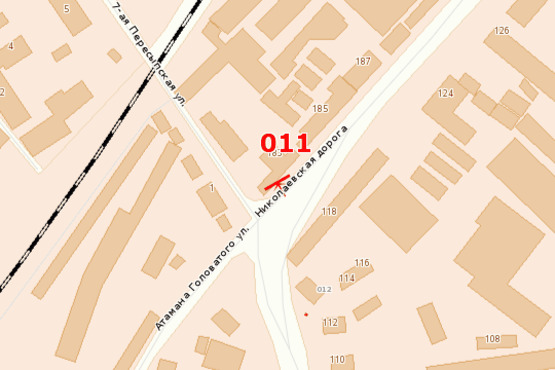 Схема рекламной плоскости по адресу Николаевская дор. - 7-я Пересыпская