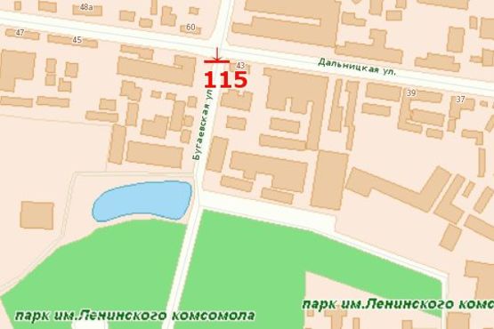 Схема рекламної площини за адресою ул. Бугаевская - ул. Дальницкая Схема рекламної площини за адресою ул. Бугаевская - ул. Дальницкая