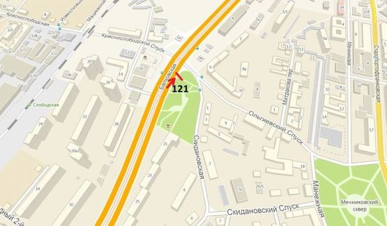 Схема рекламной плоскости по адресу ул. Балковская, 73