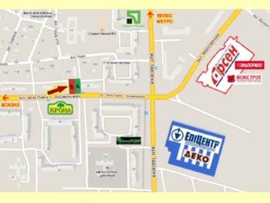 Схема рекламной плоскости по адресу Іоана Павла II-Івасюка  №2    СМ "Крона", СМ"Арсен" Схема рекламной плоскости по адресу Іоана Павла II-Івасюка  №2    СМ "Крона", СМ"Арсен"