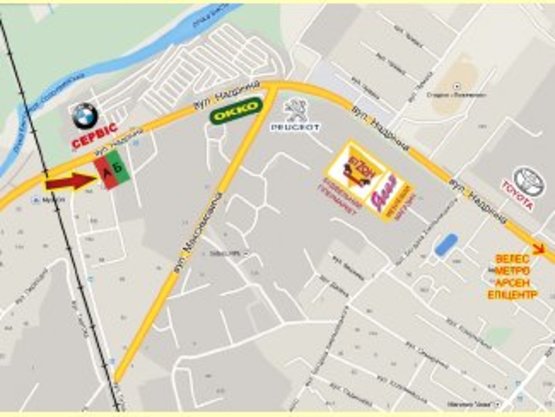 Схема рекламной плоскости по адресу Надрічна   КП "Житло"