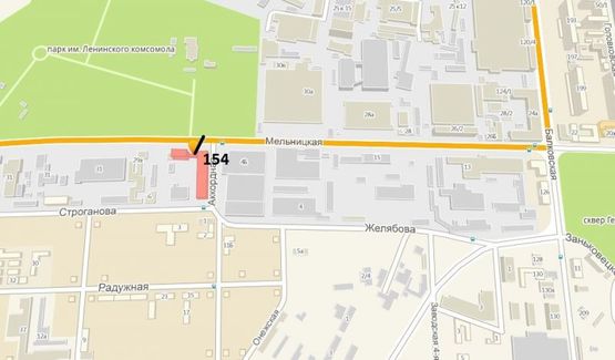 Схема рекламной плоскости по адресу ул. Мельницкая, 29 Схема рекламной плоскости по адресу ул. Мельницкая, 29