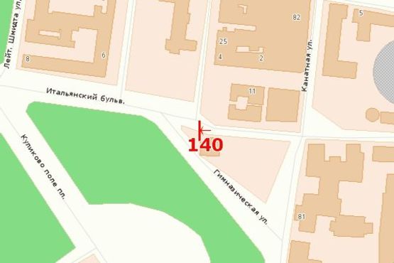 Схема рекламной плоскости по адресу Итальянский б-р - ул. Гимназическая (3*4)