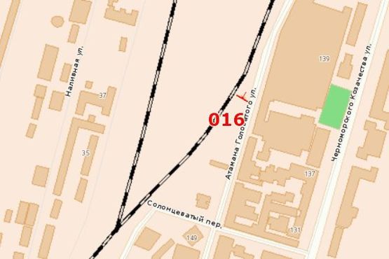 Схема рекламної площини за адресою ул. Атамана Головатого, 98 ("Тотус")