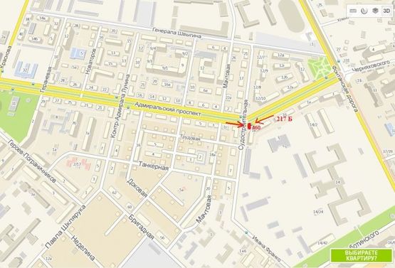 Схема рекламной плоскости по адресу ул. Судостроительная - пр-т Адмиральский, 1В/4 Схема рекламной плоскости по адресу ул. Судостроительная - пр-т Адмиральский, 1В/4