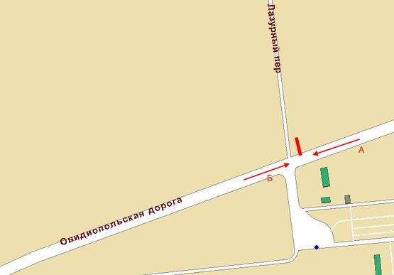 Схема рекламної площини за адресою Овідіопільська дорога, 7-й км (з міста )