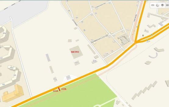 Схема рекламної площини за адресою Николаевская дорога, 315 а (напротив) Схема рекламної площини за адресою Николаевская дорога, 315 а (напротив)