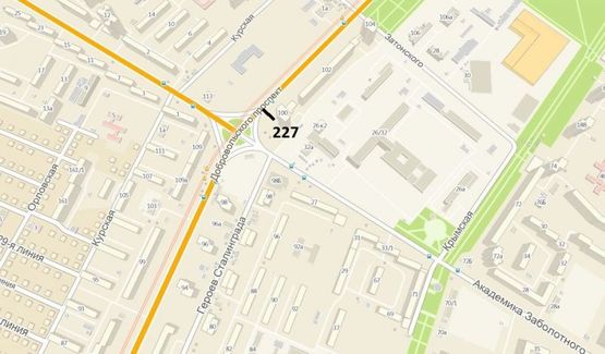 Схема рекламной плоскости по адресу просп. Добровольского, 100