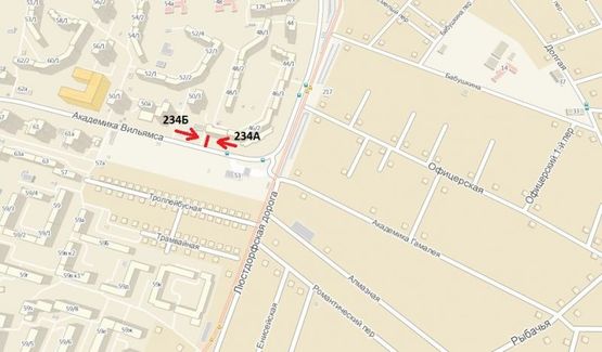 Схема рекламної площини за адресою ул. Академика Вильямса, 46/1 Схема рекламної площини за адресою ул. Академика Вильямса, 46/1