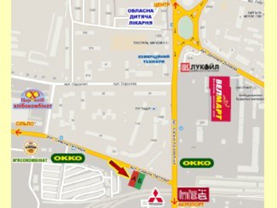 Схема рекламной плоскости по адресу Петлюри (перед вул.Коновальця) СМ "Велмарт"