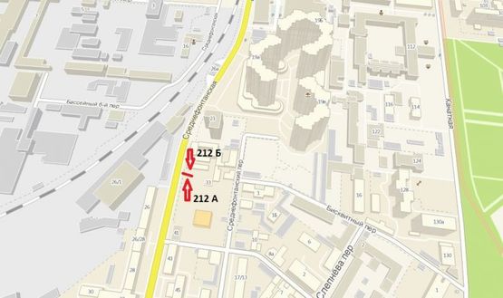 Схема рекламної площини за адресою Среднефонтанская, 31 Схема рекламної площини за адресою Среднефонтанская, 31