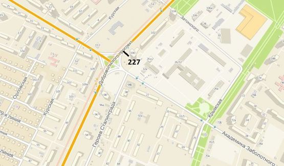 Схема рекламної площини за адресою просп. Добровольского, 100 Схема рекламної площини за адресою просп. Добровольского, 100