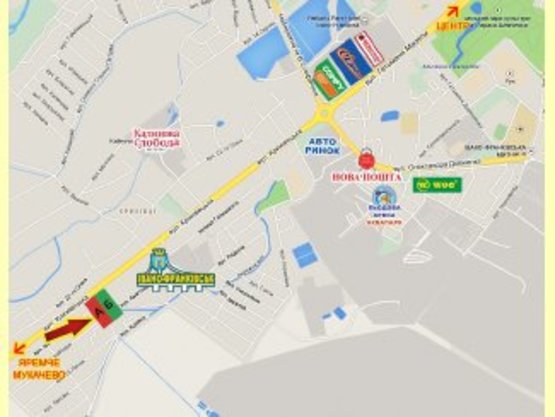 Схема рекламної площини за адресою Криховецька   в'їзд в місто №5