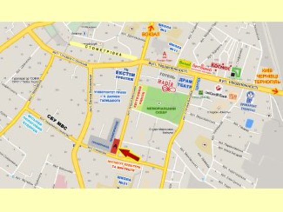 Схема рекламной плоскости по адресу Мельника-Сахарова ( центр ) середній