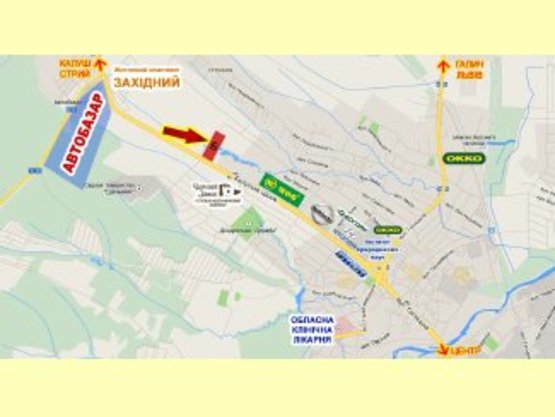 Схема рекламної площини за адресою Калуське шосе (гот. Чорний Замок) лівий       вїзд