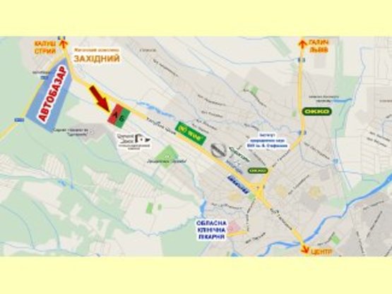 Схема рекламной плоскости по адресу Калуське шосе (АВТОБАЗАР) №4 Схема рекламной плоскости по адресу Калуське шосе (АВТОБАЗАР) №4