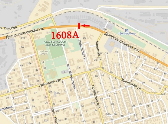 Схема рекламної площини за адресою ул. Днепропетровская 2 Схема рекламної площини за адресою ул. Днепропетровская 2