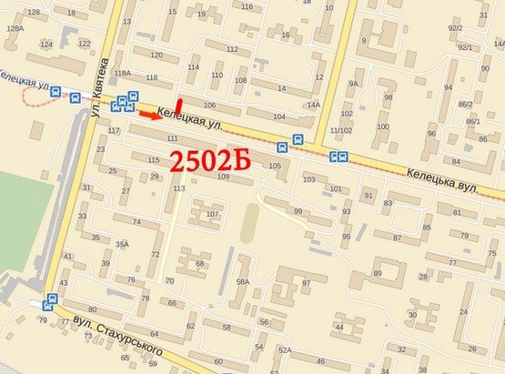 Схема рекламної площини за адресою ул.Келецкая, 106 Схема рекламної площини за адресою ул.Келецкая, 106