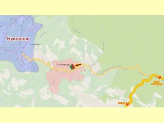 Схема рекламної площини за адресою с.Паляниця  №2 Схема рекламної площини за адресою с.Паляниця  №2