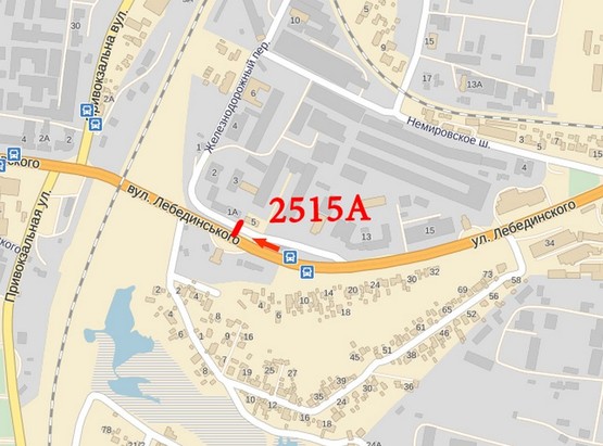 Схема рекламної площини за адресою ул.Лебединского Схема рекламної площини за адресою ул.Лебединского