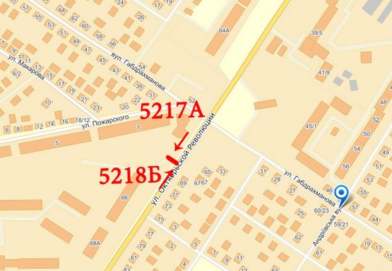 Схема рекламної площини за адресою ул. Октябрьской революции, 66А Схема рекламної площини за адресою ул. Октябрьской революции, 66А
